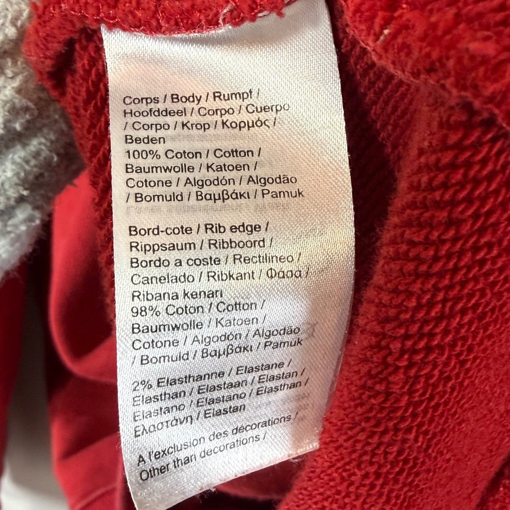 Lacoste Sweatshirt Mens XXL Red Heritage 1927 Graphic Tennis Preppy Old Money - Picture 4 of 8